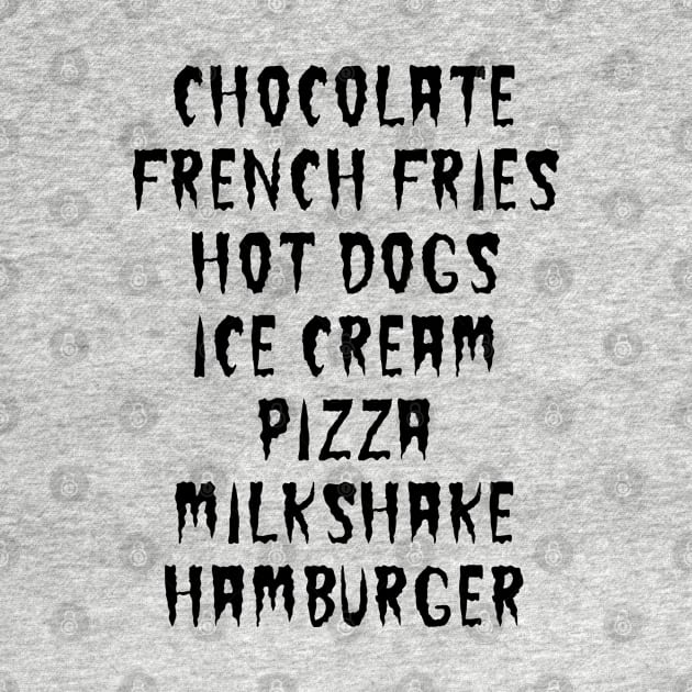 Chocolate French Fries Hot Dogs Ice Cream Piffa Milkshake Hamburger by hothippo